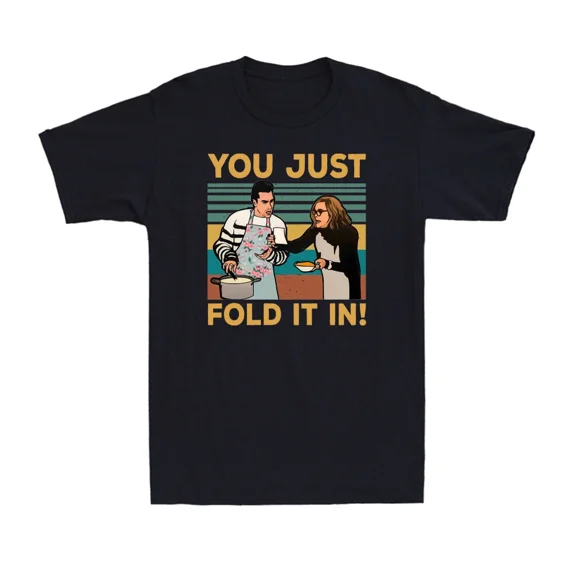 You Just Fold It In Funny Comedy TV Series Vintage Retro Men's Cotton T-Shirt