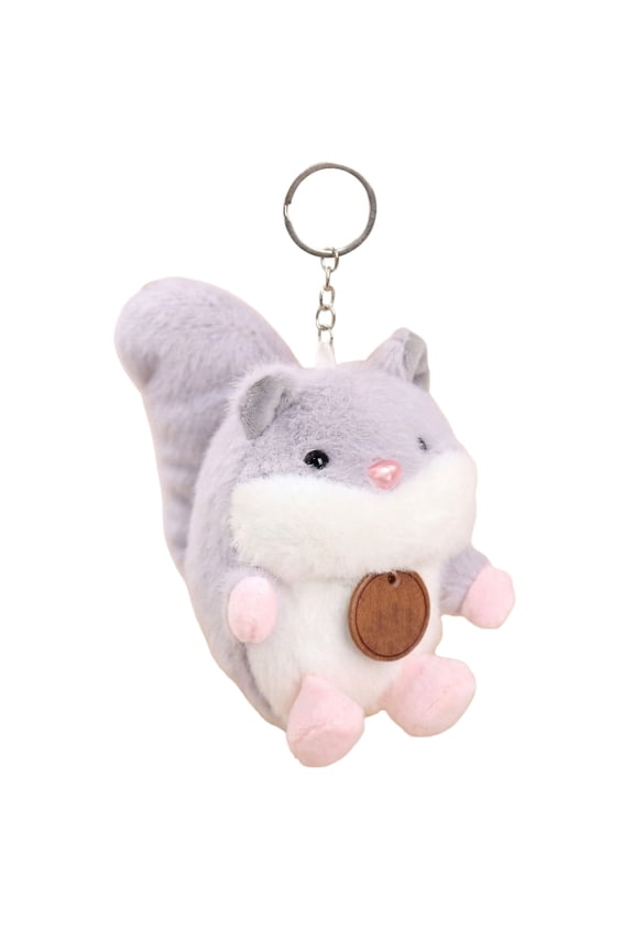 You Kiaogt Big Tail Squirrel Plush Doll Keychain, Soft Furry Material with Cute Design, for Kids Adults Daily Use Bag Decoration Car Keys Decor