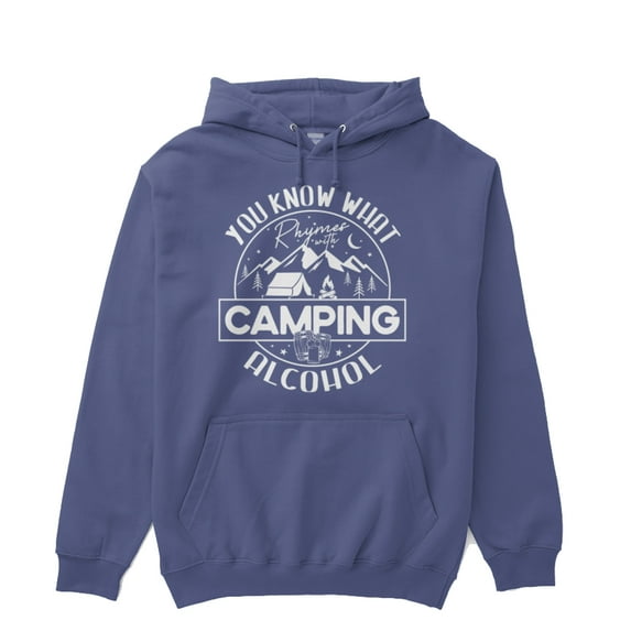 You Know What Rhymes With Camping Alcohol Nature Lover Camper Fun Adventure Hoodie