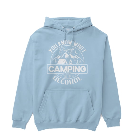 You Know What Rhymes With Camping Alcohol Nature Lover Camper Fun Adventure Hoodie
