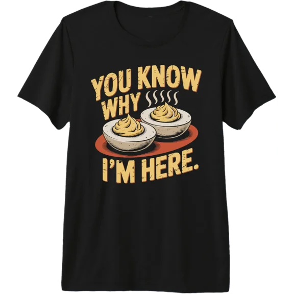 You Know Why Im Here Egg Expert Deviled Egg Lover Graphic T-Shirt