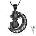 thumbnail image 1 of ❤ You Left Paw Print in My ❤ - Stainless Steel Cremation Urn Pendent for Ashes and Chain Human Pet Ash Holder Memory Necklace for Cremation Ashes Keepsake Memorial Jewelry, 1 of 6