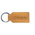 thumbnail image 1 of You Like This Keychain Leatherette Rectangle - Laser Engraved - Many Colors - Key Chain Ring - jdm - Bamboo, 1 of 2