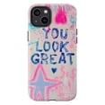 thumbnail image 1 of You Look Great Phone Case, Positive Affirmation Motivational iPhone Cover, Artistic Inspiring Protective Case for iPhone 17 16 15 14 13 12 11 Plus Pro Max Mini, 1 of 6