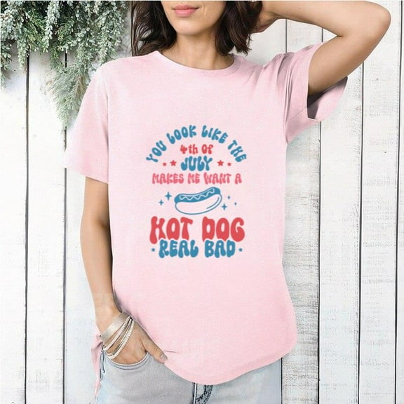 You Look Like 4th Of July Makes Me Want A Hot Dog Real T-Shirt, for men & women, up to size 5XL