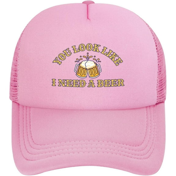 You Look Like I Need A Beer Hat for Men Wish We were Beer Lover Mesh Hat Dad Baseball Cap