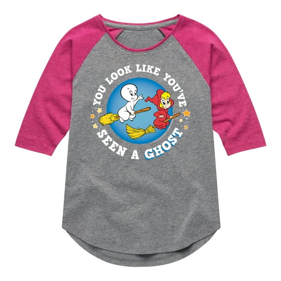 You Look Like You've Seen A Ghost - Toddler And Youth Girls Raglan Graphic T-Shirt