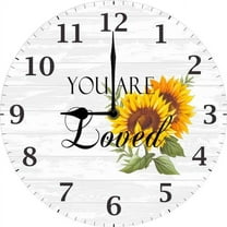 You Are Loved Christian Wall Clock Religious Family Clock Christian Gifts For Women Religious Gifts For Her Bible Verse Clock 10 Inch Silent Non-Ticking Clock Battery Operated