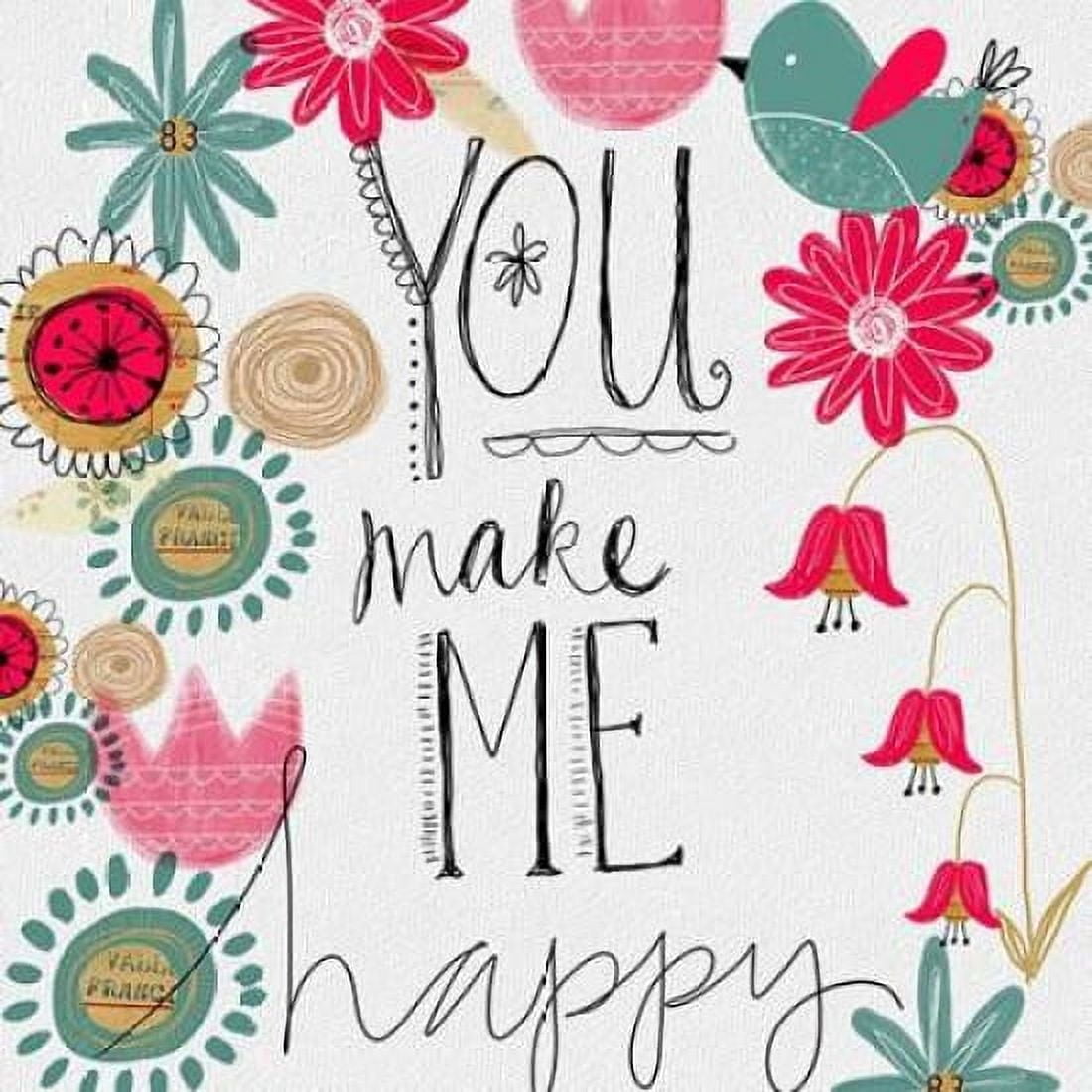 You Make Me Happy Canvas Art - Katie Doucette (24 x 24)