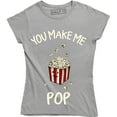 thumbnail image 1 of You Make Me Pop Ladies Valentines Day Funny Popcorn Women's T-Shirt, 1 of 4