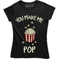 thumbnail image 1 of You Make Me Pop Ladies Valentines Day Funny Popcorn Women's T-Shirt, 1 of 4