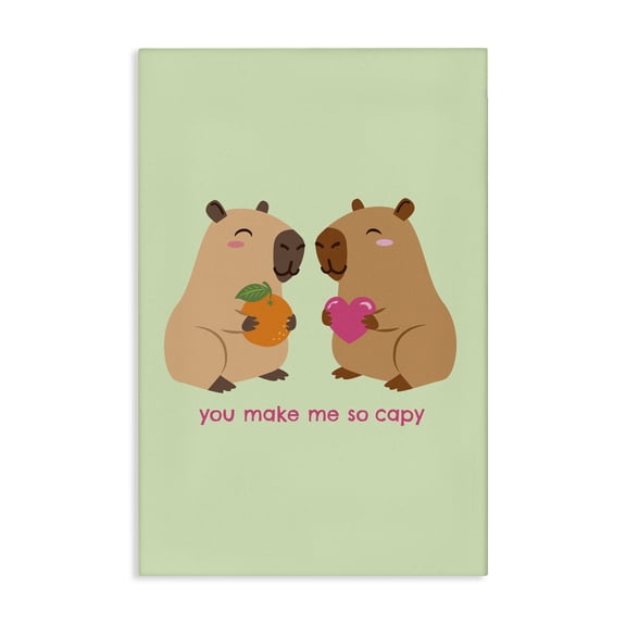 You Make Me So Capy Canvas Wall Art, design by Emily Dumas