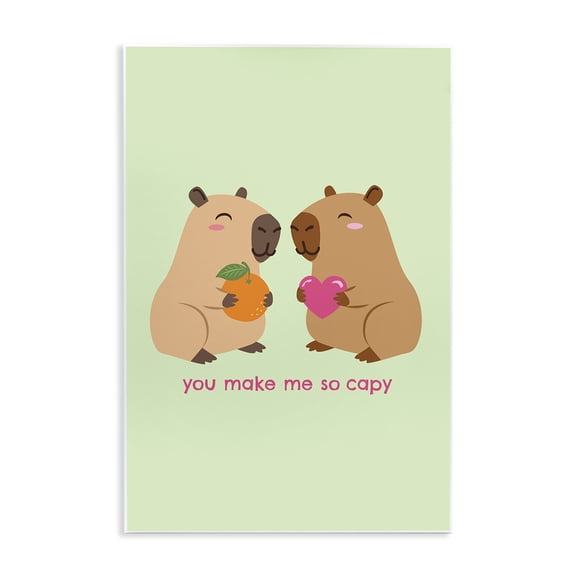 You Make Me So Capy Wall Plaque Art, design by Emily Dumas