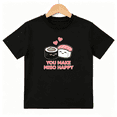 thumbnail image 1 of You Make Miso Happy Girls Graphic Tee, Cute Sushi Food Pun 100% Cotton Kids Short Sleeve T-Shirt, 1 of 5