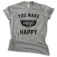 thumbnail image 1 of You Make Miso Happy Shirt, Unisex Women's Men's Shirt, Food Shirt, Foodie Shirt, Dark Heather Gray, Medium, 1 of 6