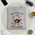 thumbnail image 1 of You Make My Heart Go Honk Embroidered Sweatshirt, Cute Goose Valentine Shirt, Funny Love Embroidery, Romantic Gift Sweatshirt, 1 of 4