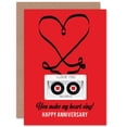 thumbnail image 1 of You Make My Heart Sing Retro Tape Cassette Love Anniversary Greetings Card Plus Envelope Blank inside, 1 of 3