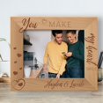 thumbnail image 1 of You Make My Heart Smile Personalized Wooden Frame-10" x 8" Brown Horizontal, 1 of 1