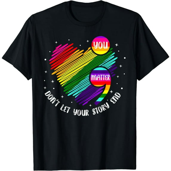You Matter Heart Semicolon Retro Mental Health Awareness T-Shirt