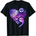 thumbnail image 1 of You Matter Semicolon Heart Suicide Prevention Awareness T-Shirt, 1 of 4