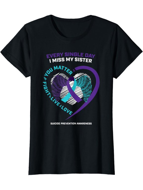 You Matter Semicolon Sister Suicide Prevention Awareness T-Shirt
