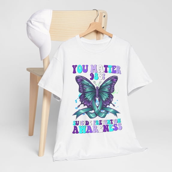 You Matter Suicide Prevention Awareness Ribbon Butterfly Shirt ID-0628-URRT