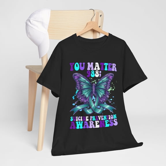 You Matter Suicide Prevention Awareness Ribbon Butterfly Shirt ID-0628-URRT
