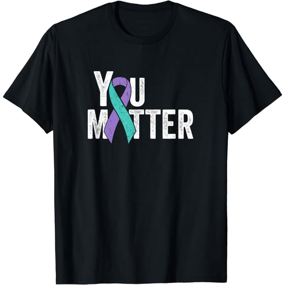 You Matter - Suicide Prevention Teal Purple Awareness Ribbon T-Shirt