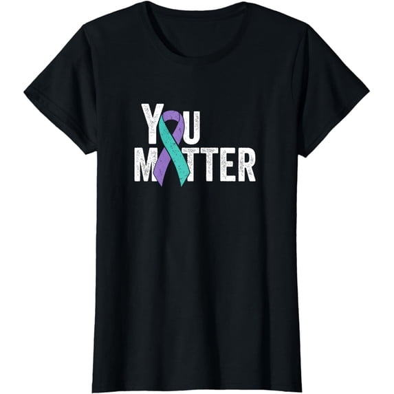 You Matter - Suicide Prevention Teal Purple Awareness Ribbon T-Shirt