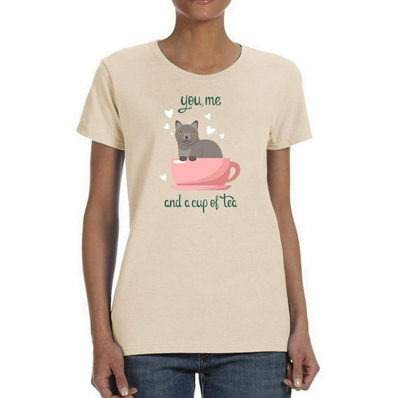 You, Me And A Cup Of Tea T-Shirt Women -Image by Shutterstock, Female 4X-Large