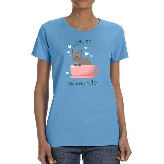 You, Me And A Cup Of Tea T-Shirt Women -Image by Shutterstock, Female x-Large