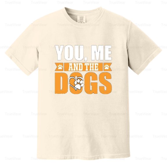 You Me And The Dogs Funny Pet Owner Couple Canine Love Family Retro Us T-Shirt Unisex, up to 4XL