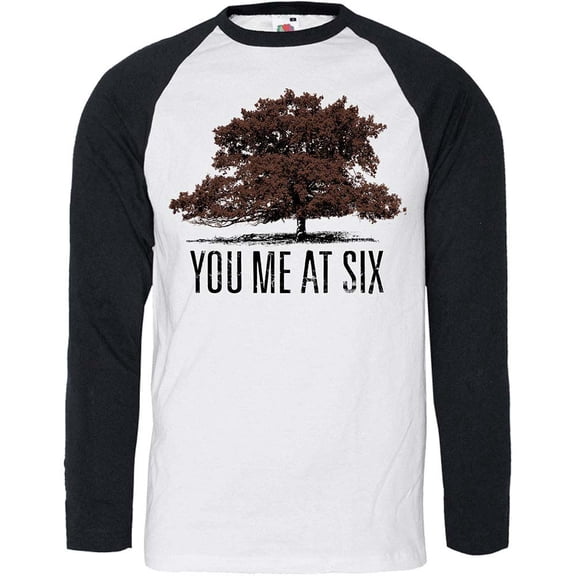 You Me At Six Men's Tree Baseball Jersey Medium Black