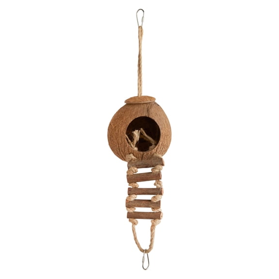 You & Me Coconut Hideaway Chewing Bird Toy Small