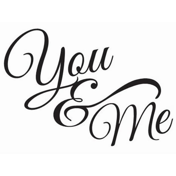 You&Me Couples Husband Wife Love Wedding Wall Decal Quote Words Lettering Decor
