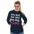 thumbnail image 1 of You Me Dog Love Cute Pet Owner Family Women's Long Sleeve T Shirt Brisco Brands S, 1 of 5