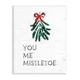 thumbnail image 1 of You Me Mistletoe Rustic Pattern Holiday Quote Inspirational Graphic Art Unframed Art Print Wall Art, 1 of 5
