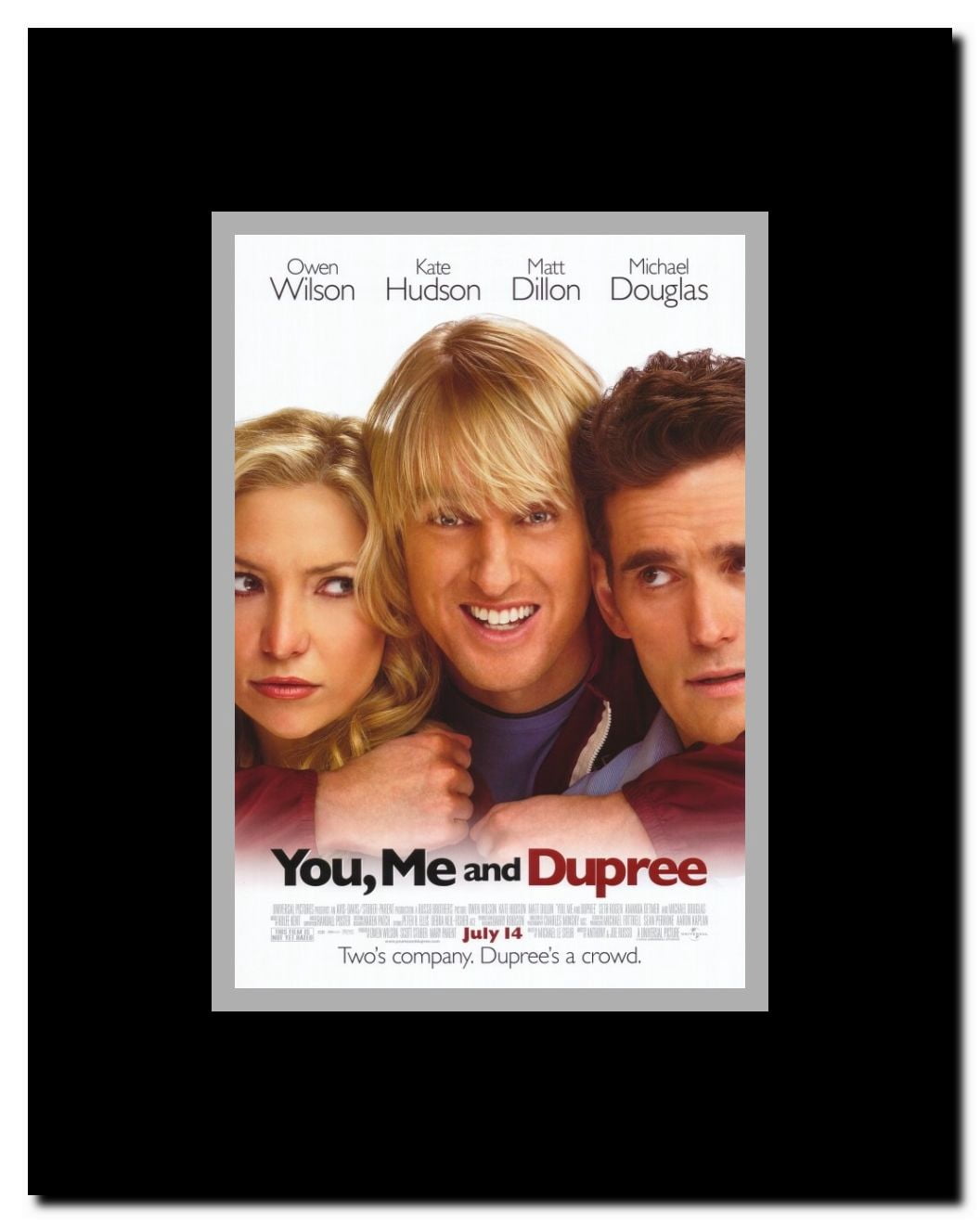 You Me and Dupree Framed Movie Poster