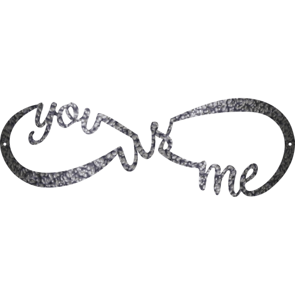 You Me and Us Infinity - Metal Wall Art