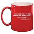 thumbnail image 1 of You Miss 100% Of The Shots You Don't Take Funny Ceramic Coffee Mug Tea Cup Gift (11oz Red), 1 of 1