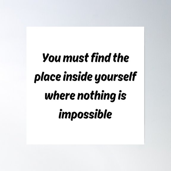 You Must Find The Place Inside Poster Wall Art, Modern Wall Decor, 16x16 UNFRAMED