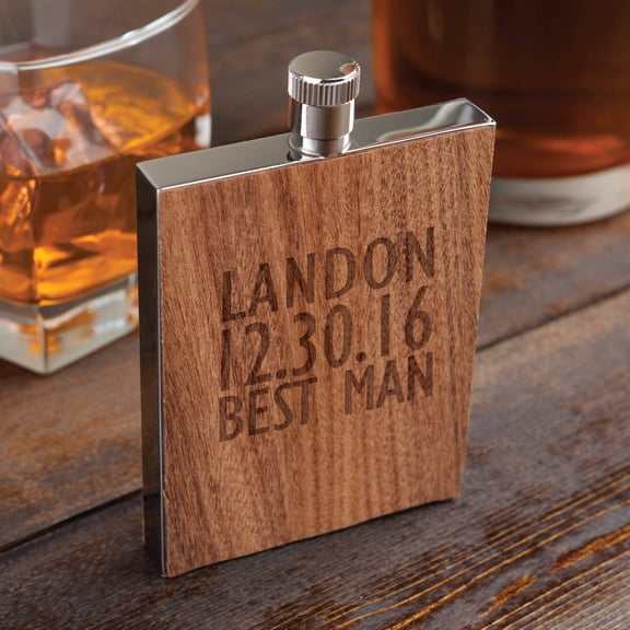 You Name It Personalized Wood Flask