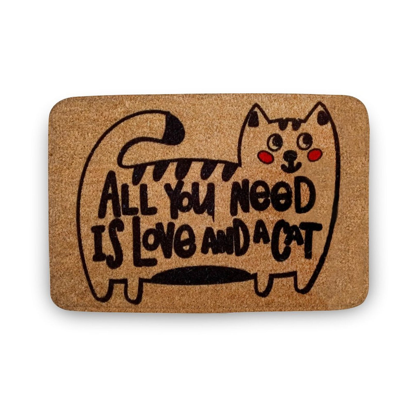 All You Need İs Love And A Cat, Cat Doormat, Cat Outdoor Rug, Cat Love, Home Gift, Wedding Gift, Home Decor, Welcome Mat,Indoor Doormat,Front Back Door Mat 17”x30”