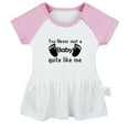 thumbnail image 1 of You Never Met a Baby Quite Like Me Funny Dresses For Baby, Newborn Babies Skirts, Infant Princess Dress, 0-24M Kids Graphic Clothes (Pink Raglan Dresses, 12-18 Months), 1 of 4