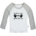 thumbnail image 1 of You Never Met a Baby Quite Like Me Funny T shirt For Baby, Newborn Babies T-shirts, Infant Tops, 0-24M Kids Graphic Tees Clothing (Long Gray Raglan T-shirt, 6-12 Months), 1 of 4