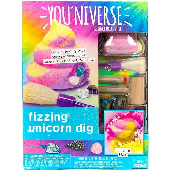 You*Niverse Fizzing Unicorn Dig Kit for Girls Age 6+, Child