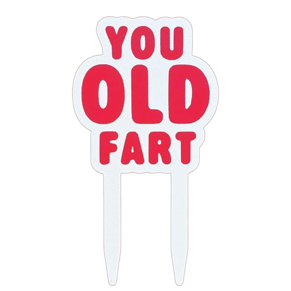 You Old Fart Birthday Cake Topper Funny Gag Party Decoration