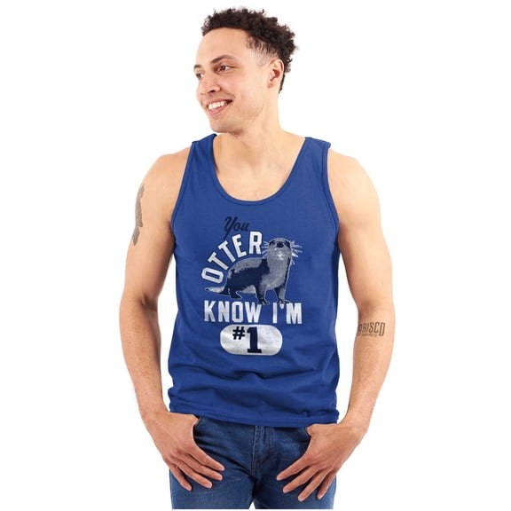 You Otter Know Im Number 1 Funny Pun Plus Size Graphic Tank Top Brisco Brands 3X