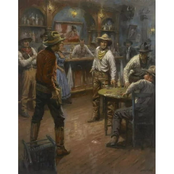 You Played that Card by Andy Thomas - Paper Open Edition 13x16 - Classic Western Scene for Art Lovers - 1 Unit per pack