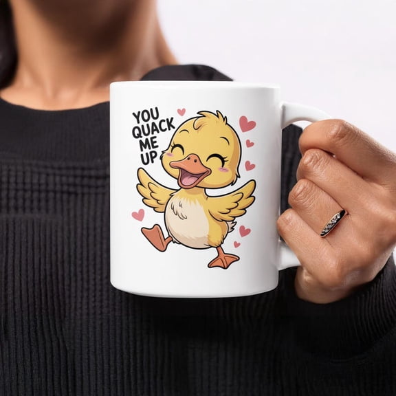 You Quack Me Up Mug, Cute Duck Mug, Funny Mug, Animal Lover Gift, Unique Gift, Coffee Mug, Tea Mug, Gift for Her, Gift for Him